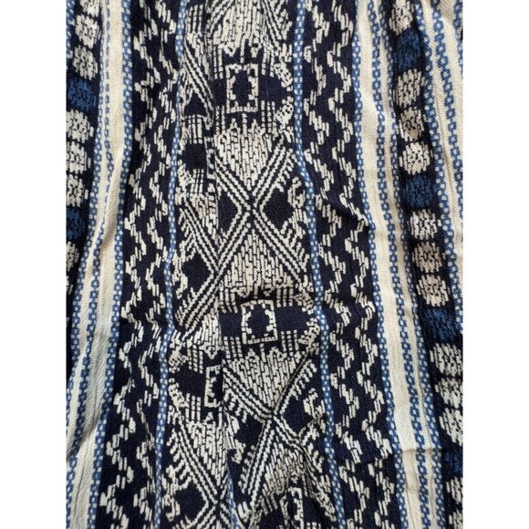 NWT Knox Rose Striped Mid-Rise Boho Shorts Women XXL Blue White Striped Smocked - Picture 11 of 12